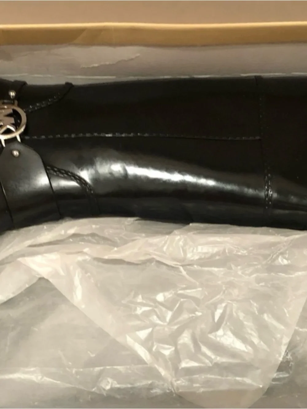 ‼️WOW‼️Michael Kors Glossy Black Tall Rain Boots♨️